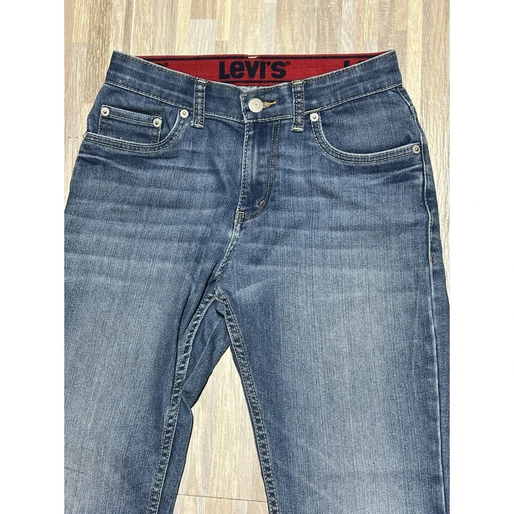 Levi’s 505 regular Straight Fit Medium Blue Jeans Denim Boys Sz 14 REG W27xL29